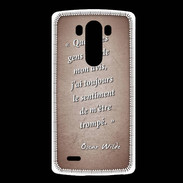 Coque LG G3 Avis gens Rouge Citation Oscar Wilde