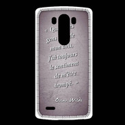 Coque LG G3 Avis gens violet Citation Oscar Wilde