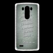 Coque LG G3 Avis gens Vert Citation Oscar Wilde