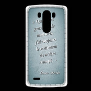 Coque LG G3 Avis gens Turquoise Citation Oscar Wilde