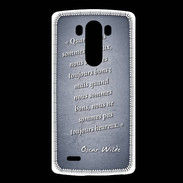 Coque LG G3 Bons heureux Bleu Citation Oscar Wilde