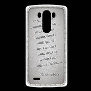 Coque LG G3 Bons heureux Gris Citation Oscar Wilde