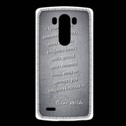 Coque LG G3 Bons heureux Noir Citation Oscar Wilde
