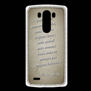 Coque LG G3 Bons heureux Sepia Citation Oscar Wilde