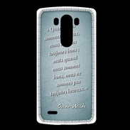 Coque LG G3 Bons heureux Turquoise Citation Oscar Wilde