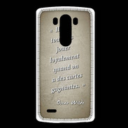 Coque LG G3 Cartes gagnantes Sepia Citation Oscar Wilde