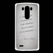 Coque LG G3 Choix ennemis Gris Citation Oscar Wilde