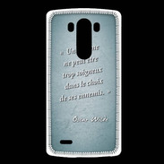 Coque LG G3 Choix ennemis Turquoise Citation Oscar Wilde