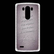Coque LG G3 Choix ennemis Violet Citation Oscar Wilde