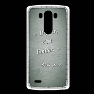 Coque LG G3 Définir Vert Citation Oscar Wilde
