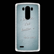 Coque LG G3 Définir Turquoise Citation Oscar Wilde
