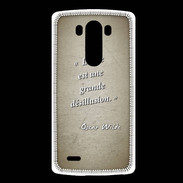 Coque LG G3 Désillusion vie Sepia Citation Oscar Wilde