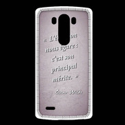 Coque LG G3 Emotion égarée Rose Citation Oscar Wilde