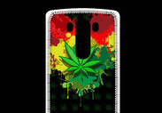 Coque LG G3 Feuille de cannabis et cœur Rasta