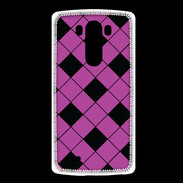 Coque LG G3 losange noir & rose