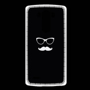 Coque LG G3 moustache noir & blanc