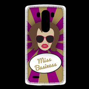 Coque LG G3 Miss business Chatain