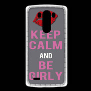 Coque LG G3 Keep Calm Girl Gris