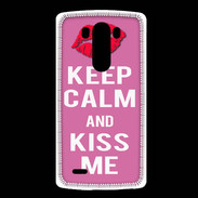 Coque LG G3 Keep Calm Kiss me Rose