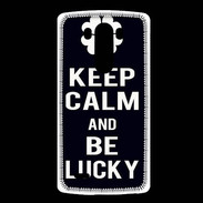 Coque LG G3 Keep Calm Be lucky Noir