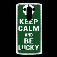 Coque LG G3 Keep Calm Be lucky Vert