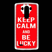 Coque LG G3 Keep Calm Be Lucky Rouge