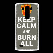 Coque LG G3 Keep Calm Burn Gris