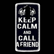 Coque LG G3 Keep Calm Call friend Noir