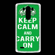 Coque LG G3 Keep Calm Carry on Vert