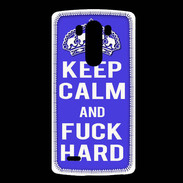 Coque LG G3 Keep Calm Fuck hard bleu