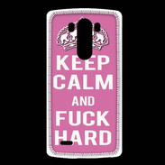 Coque LG G3 Keep Calm Fuck hard Rose
