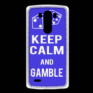 Coque LG G3 Keep Calm Gamble Bleu