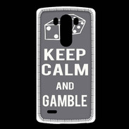 Coque LG G3 Keep Calm Gamble Gris