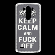Coque LG G3 Keep Calm Fuck Off Gris