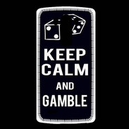 Coque LG G3 Keep Calm Gamble Noir