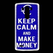 Coque LG G3 Keep Calm Make money Bleu