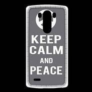 Coque LG G3 Keep Calm Peace Gris