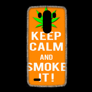 Coque LG G3 Keep Calm Smoke it Orange