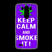 Coque LG G3 Keep Calm Smoke it Violet