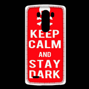Coque LG G3 Keep Calm Stay dark Rouge