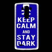 Coque LG G3 Keep Calm Stay dark Bleu
