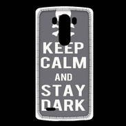 Coque LG G3 Keep Calm Stay dark Gris