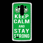 Coque LG G3 Keep Calm Stay strong Vert