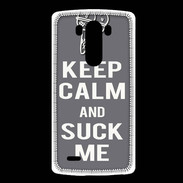 Coque LG G3 Keep Calm Suck me Gris