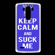 Coque LG G3 Keep Calm Suck me Bleu