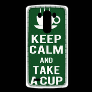 Coque LG G3 Keep Calm Take a cup Vert
