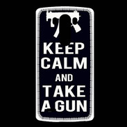 Coque LG G3 Keep Calm Take a gun Noir