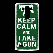 Coque LG G3 Keep Calm Take a gun Vert