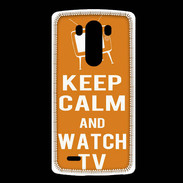 Coque LG G3 Keep Calm Watch TV Orange