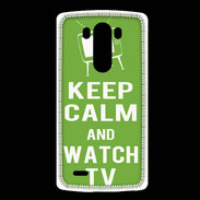 Coque LG G3 Keep Calm Watch TV Vert